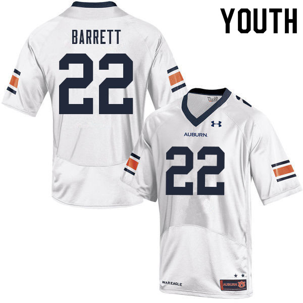 Youth Auburn Tigers #22 Devan Barrett White 2021 College Stitched Football Jersey